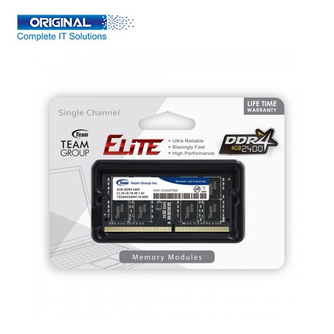 Team Elite SO-DIMM DDR4 4GB 2400MHz Laptop RAM