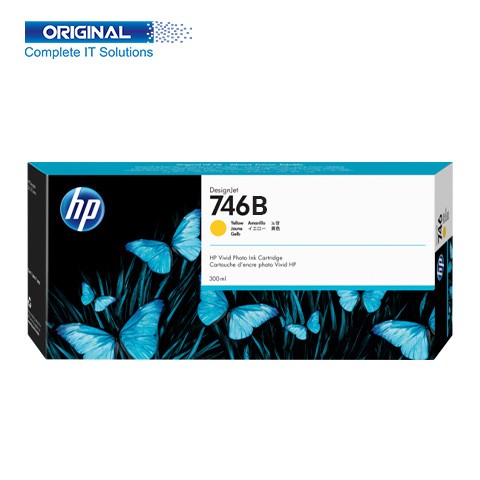 HP 746B 300-ml Yellow DesignJet Ink Cartridge 3WX38A