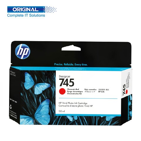 HP 745 130-ml DesignJet Chromatic Red Ink Cartridge