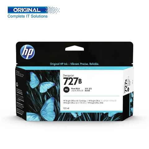 HP 727B 130-ml DesignJet Photo Black Ink Cartridge 3WX14A