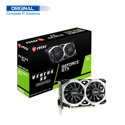 MSI GeForce GTX 1650 D6 Ventus XS OC 4GB GDDR6 Graphics Card