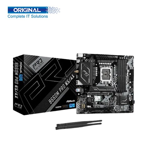 ASRock B660M Pro RS/ax 12th Gen Micro ATX Motherboard