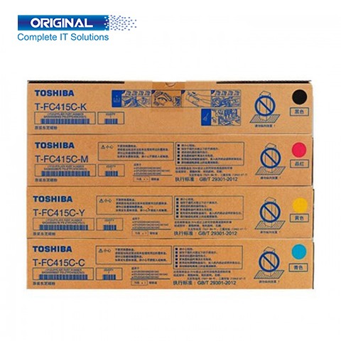 Toshiba T-FC415C-YMCK e-studio Color Original Toner Full Set (4 pcs)