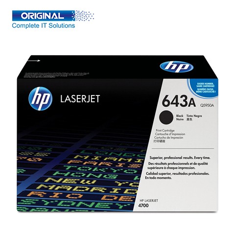 HP 643A Black Original Color LaserJet Toner (Q5950A)