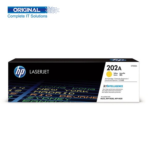 HP 202A Yellow Original Color LaserJet Toner (CF502A)